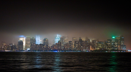 new york skyline at night